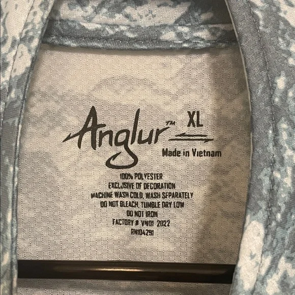 Blue and Gray Women's Fishing Half Zip Top - Picture 3 of 5